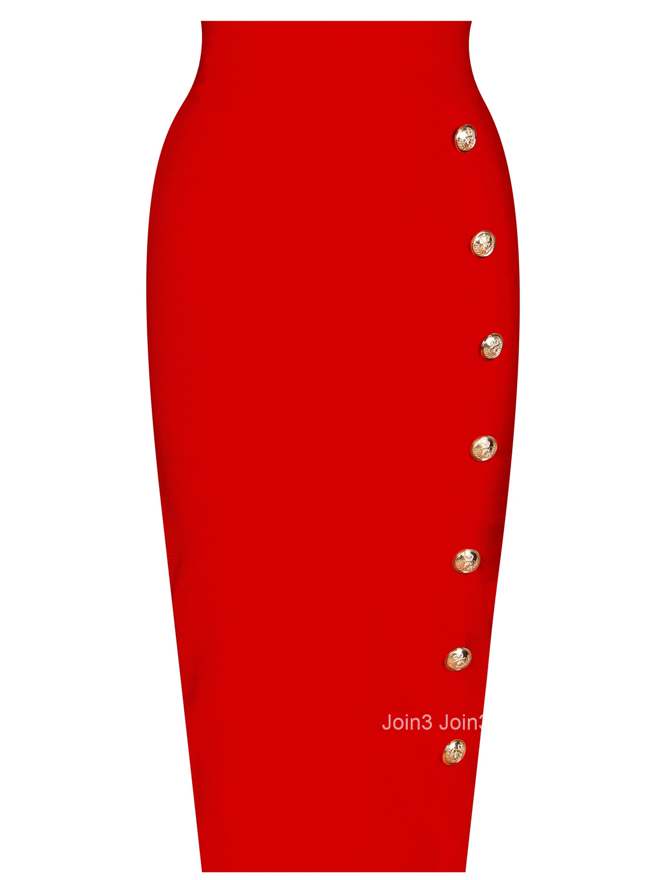 Chic Knitting Bandage Skirt with Metal ButtonsSimple Formal ClothingFashionable Costume for Office Lady5 ColorsAutumnNew