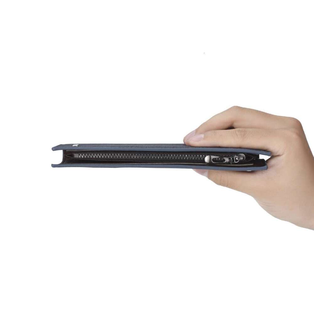 Long for Men Ultra-thin Multi-card Slot Men's Leather Wallet Money Clip Clutch Business Coin Purse Trendy