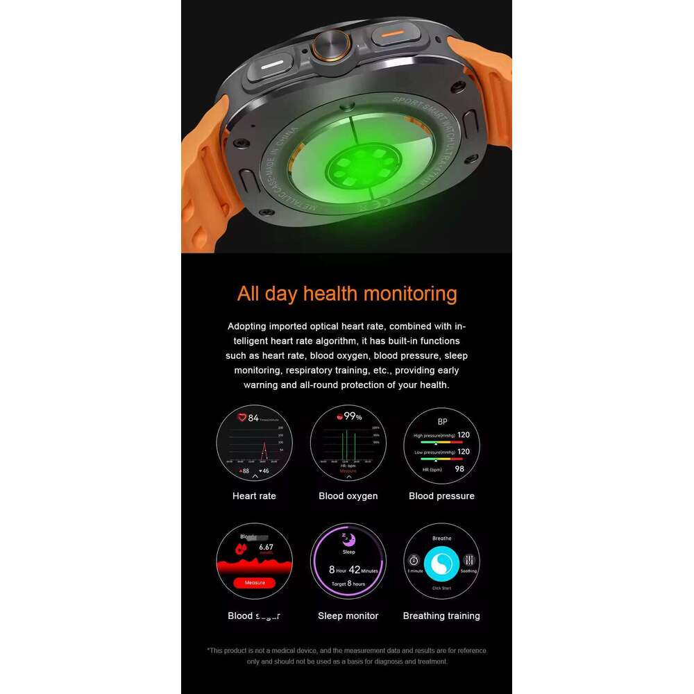 DHgadgets GS Ultra 1.43inch AMOLED Compass Map Navigation BT Call Blood Oxygen Local Music Sports Smart Watch