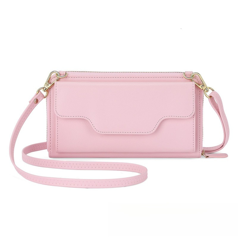 Free Shipping Designer Bag Korean And Luxury Bag Trendy Women's Crossbody Phone Bag PU Faux Leather Zipper Large Capacity Long Wallet Portable Ph