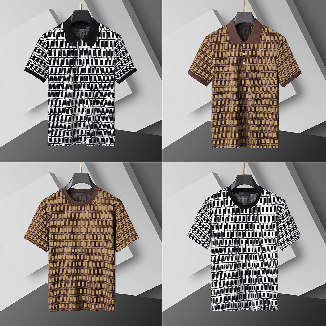 polo polo shirt mens designer polo tops Letter polos letter F shirt short tees printing polos summer casual short sleeve Men's high-quality 1:1 T-shirt US size