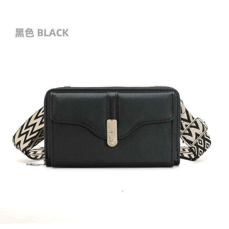 2023 Autumn Winter New Women's Single Shoulder Crossbody Wide Strap Phone Large Capacity Small Square Bag