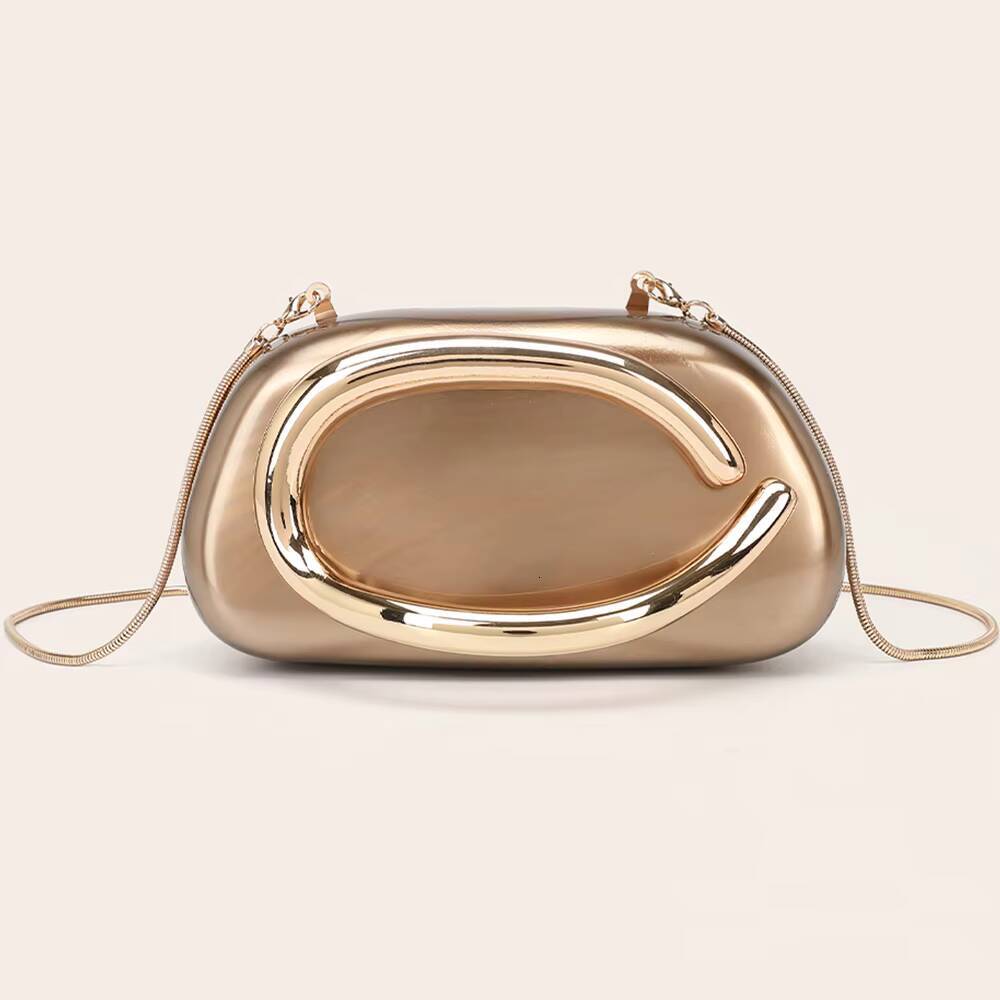Fashion Women's Handbag Bride Metal Gold Women Luxury Evening Banquet Clutch Shoulder Wedding Purse Party Crossbody Bag