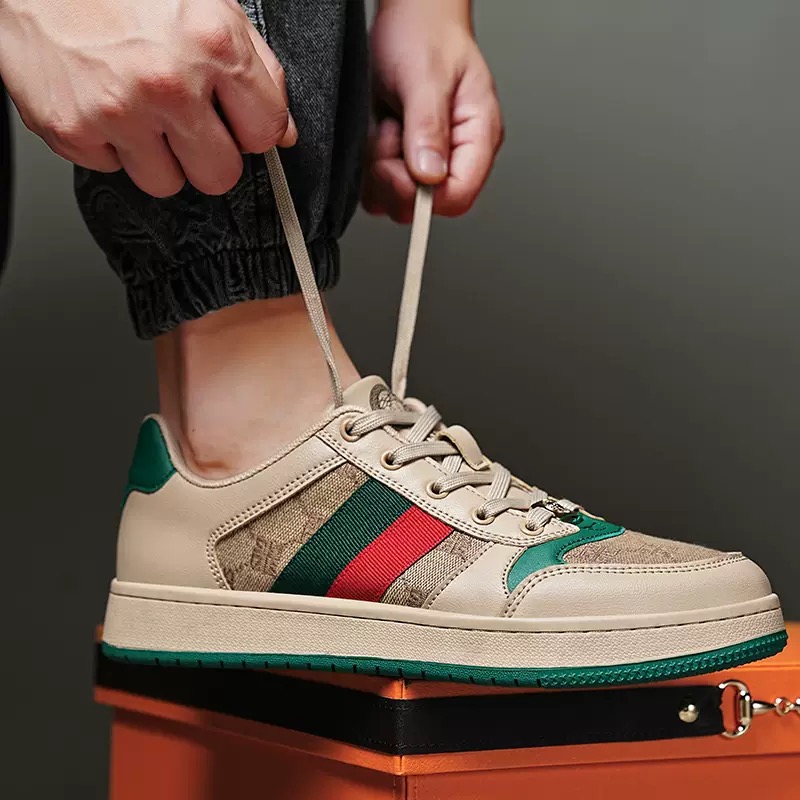 Designer Casual Shoes Couple Shoes Spring and Summer 2024 Luxury Appearance Design Men's Tide Shoes Leather Sports Casual Breathable Board Shoes 