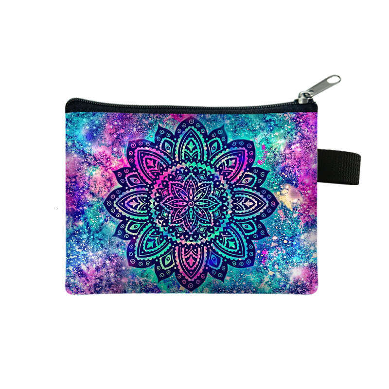 2025 New Mandala Purse for Children, Convenient Printed Coin Bag, Large Capacity Key Holder, ID Storage Bag