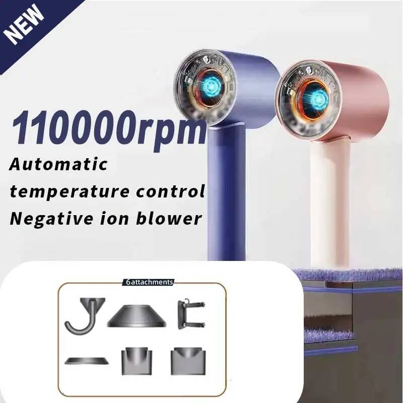 1600W Professional Negative Ion High Speed 220V Leafless Constant Temperature Fast Hair Dryer Appliance
