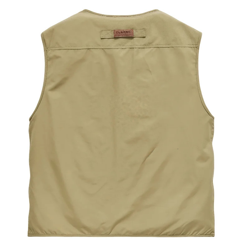 Spring and Summer Mens Casual Vest Lightweight Breathable Multi Pocket Workwear Sleeveless Jacket Outdoor Fishing Camping Vest 250617