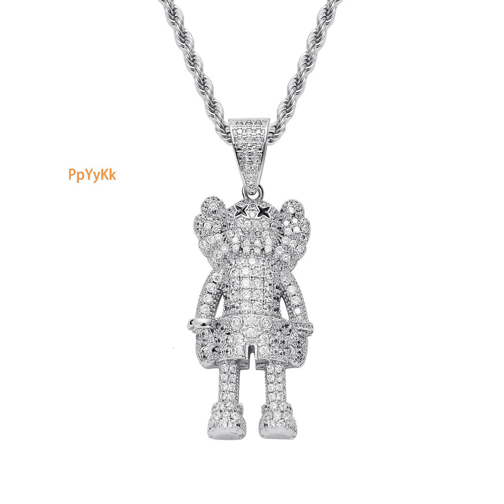 Luxury Moissanite Hip Hop Sesame Street Doll Pendant Diamond Studded Personalized Trendy Accessory Pass the diamond tester