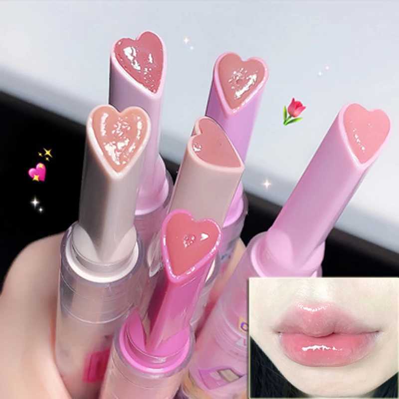 CAPPUVINI Love Shape Lipstick Flower Jelly Water Lip Gloss Clear Light Hydrating Lip Tint Non-stick Cup Korean Cosmetics XJ250623