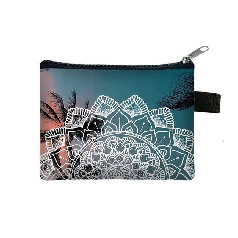 2025 New Mandala Purse for Children, Convenient Printed Coin Bag, Large Capacity Key Holder, ID Storage Bag