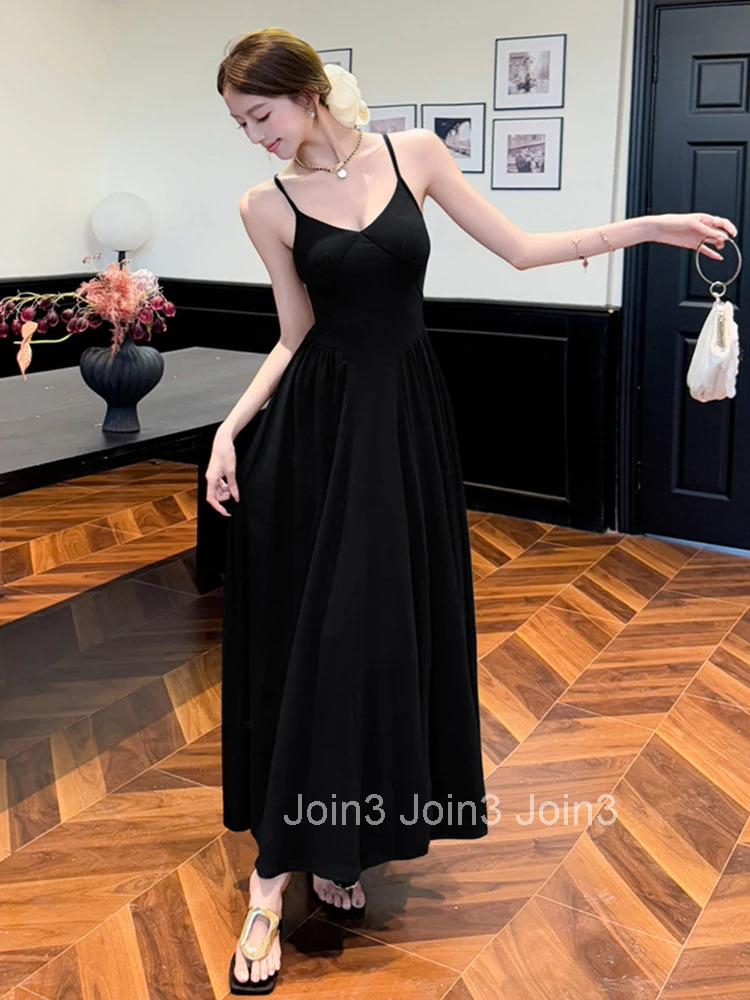 Women Vacation Clothes Sexy Sling Backless Bandage Slim A-Line Maxi Long Dress Elegant Fashion Party Prom Vestidos Robe Summer