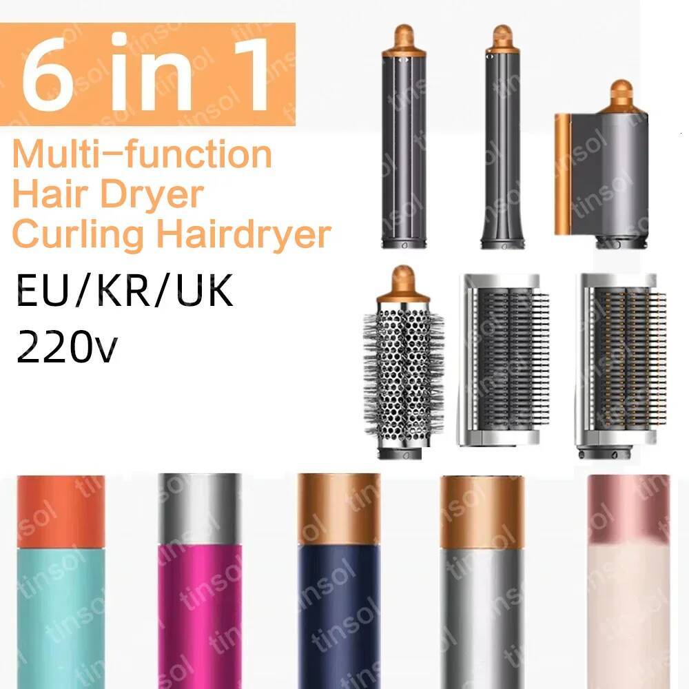 6-in-1 Multi-Function Hair Dryer Curling Iron Straightener Hot Air Comb Styling Kit Salon-like results at home