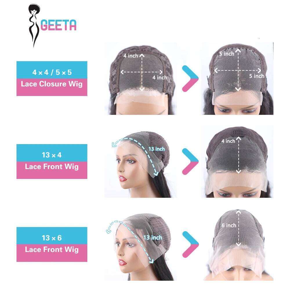 Short Human Hair Frontal 13x4 13x6 Transparent Lace Front Wig 4x4 5x5 Straight Bob Wigs for Black Women Geeta