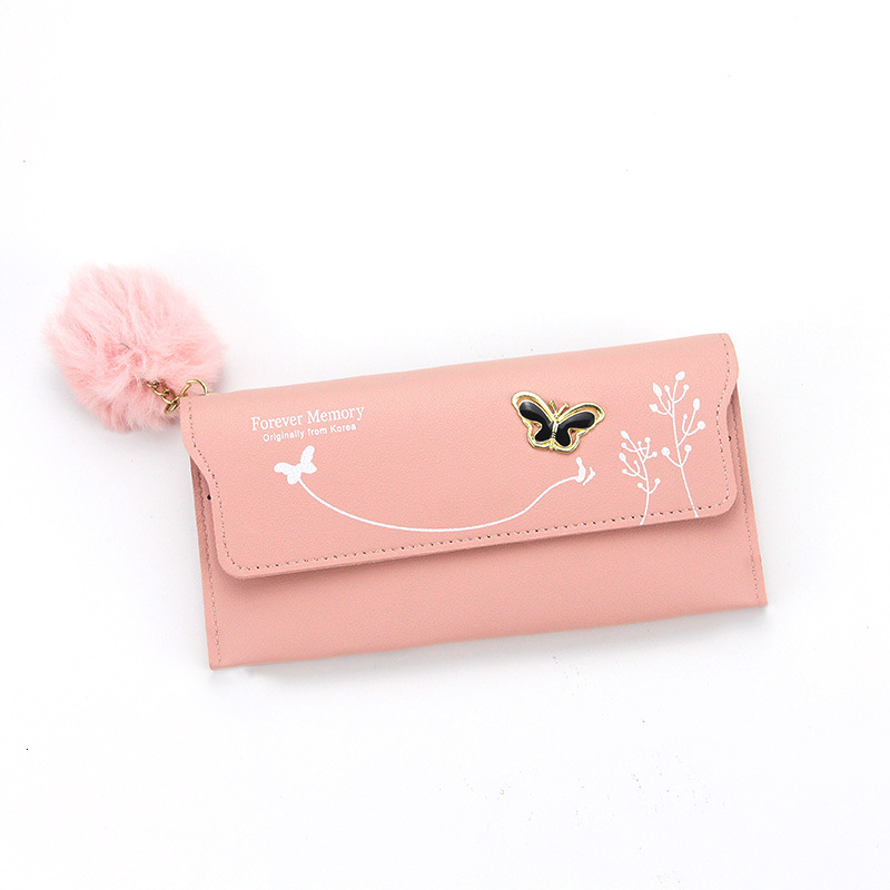 Free Shipping 2025 New Designer Bag New Women's Wallet Multifunctional Women's Clutch Bag Zipper Bag Coin Purse With Pom-pom Pendant Women&#