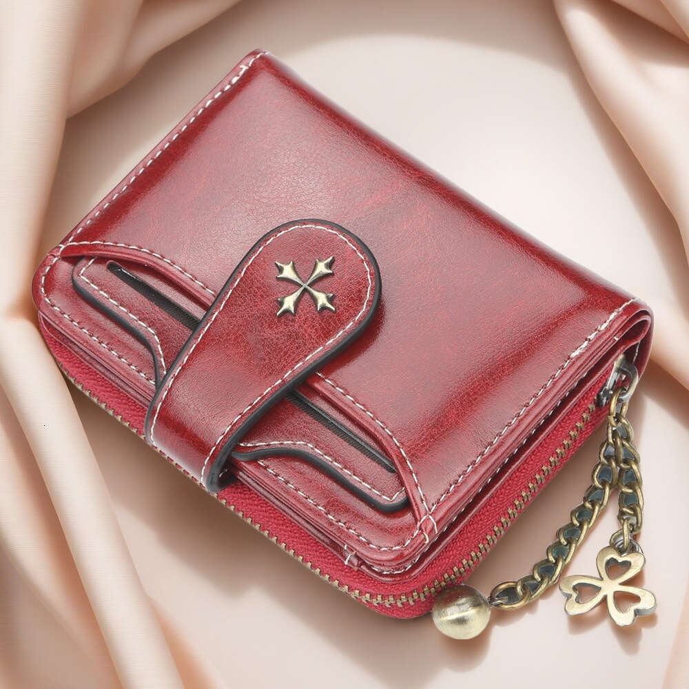 Baellery New Women's Wallet Fashion Tassel Zipper Short Multi-Card Slot Card Holder High-End Coin Purse for Women