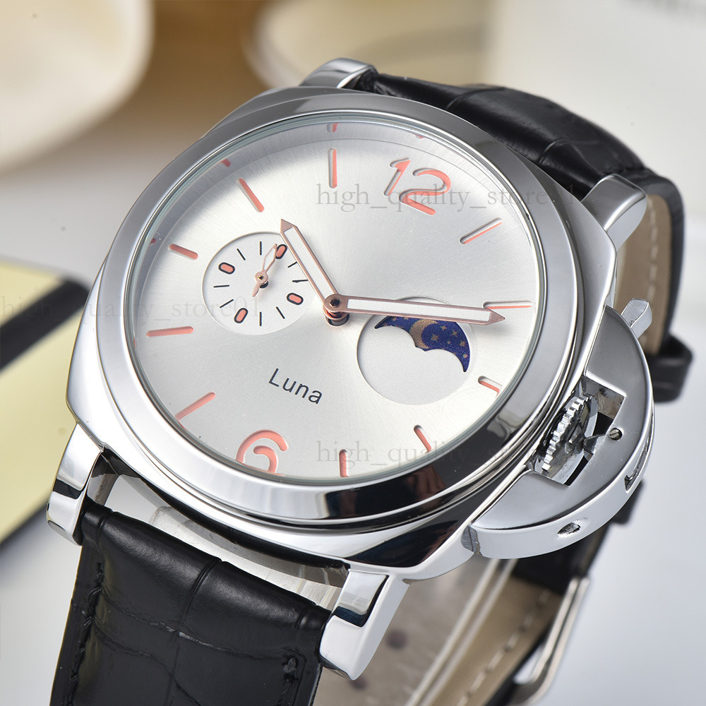 Paners Watch Designer Watch Luxury Men's Automatic Ceramic Ring Design Automatic Men's Watch All Stainless Steel Mechanical Watch Glass Watches 94a