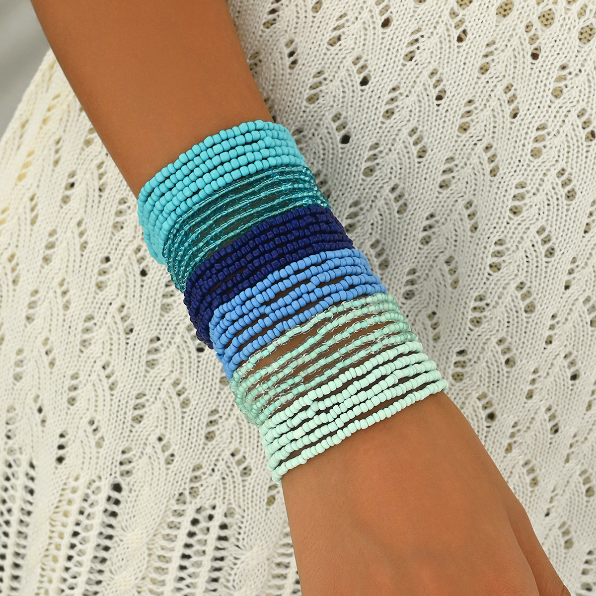 Design Women's Multi-Layer Style Corful Seed Beads High-End Bracelet Jewelry