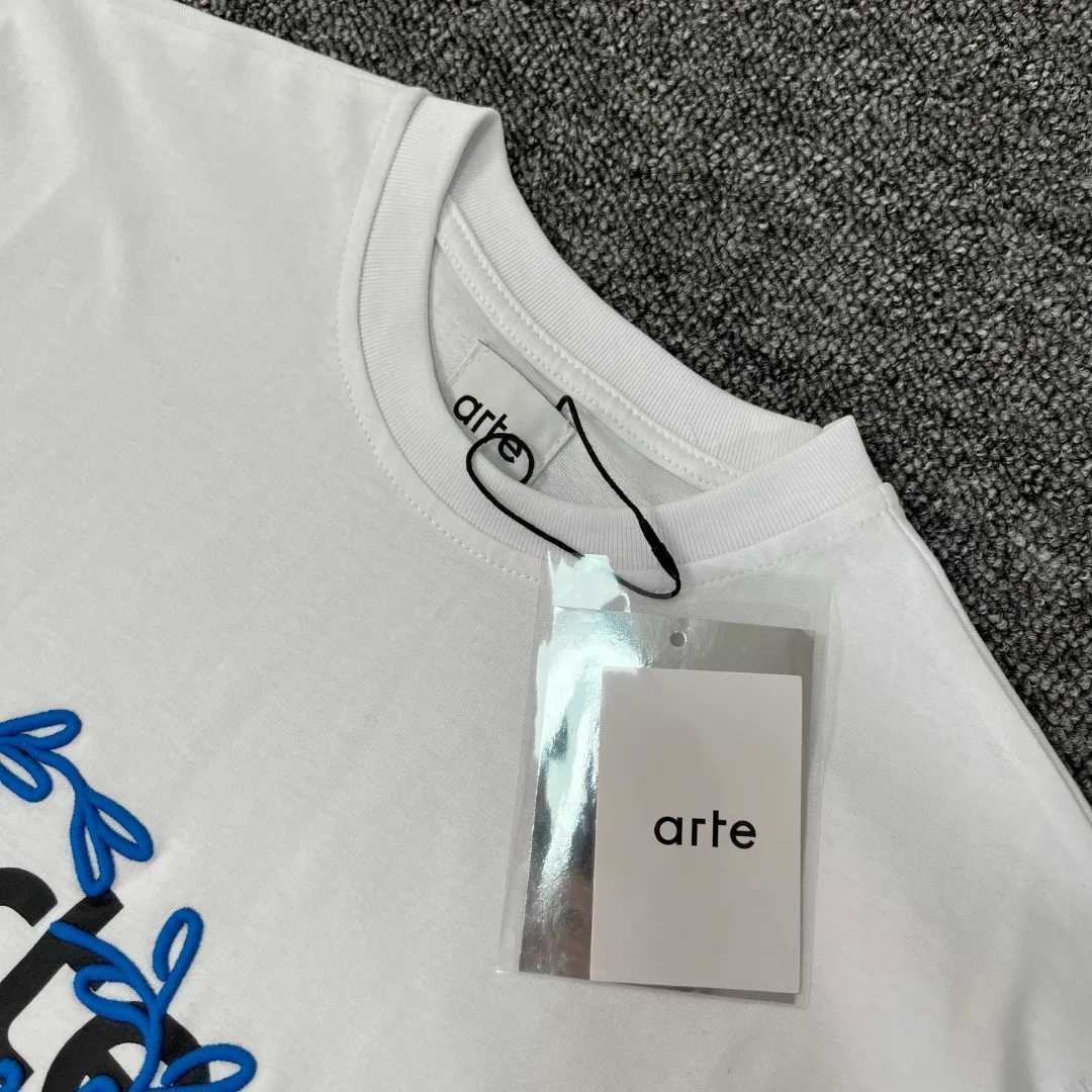 White Arte Flower Wreath Embroidery T Shirt Men Women Best Quality Short Sleeve T-shirt Top Ts X250623