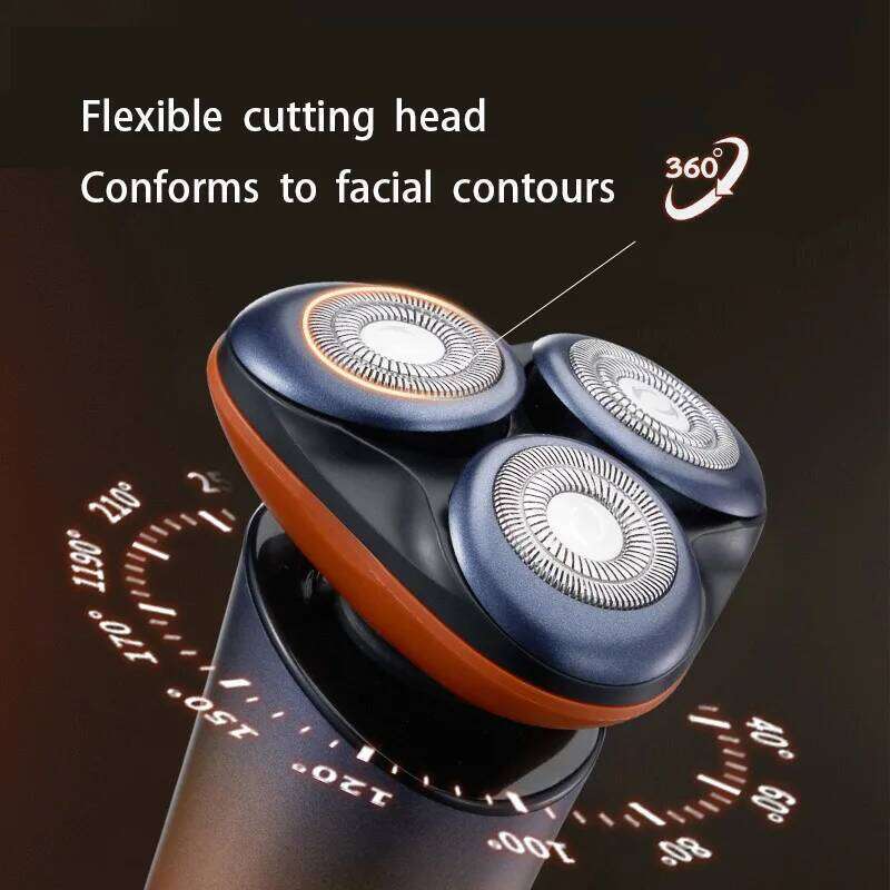 Cordless Wet And Dry Waterproof Ipx6 Men's Beard Electric Face Bald Head Shaver Rechargeable