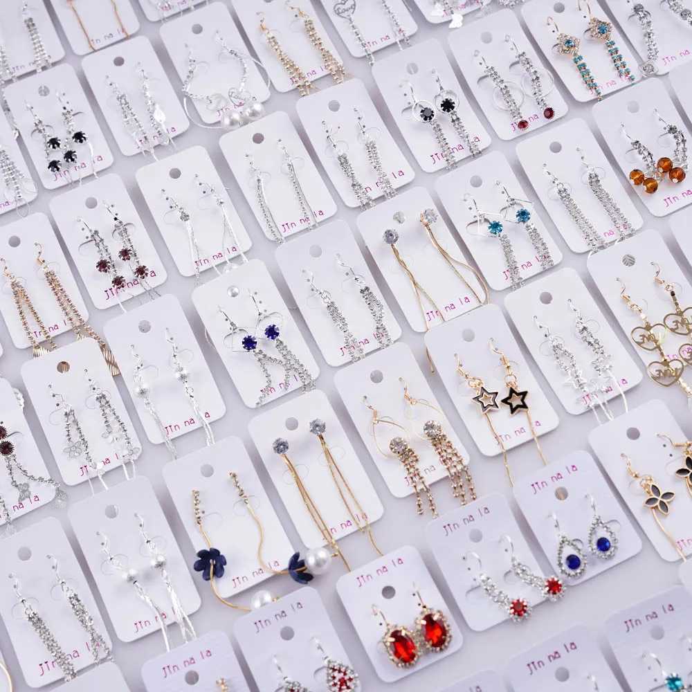 10Pairs/Lot New Korean Fashion Shiny Pearl Geometric Tassel Hook Earrings For Women Long Dangle Pendants Mix Style Jewelry Gift XJ250623