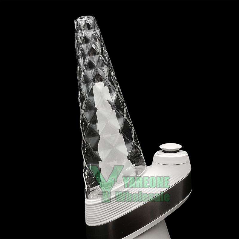 Geometric Cone Shaped Puffco Peak Pro Glass Top Attachments Clear Topper Replacements YAREONE Wholesale