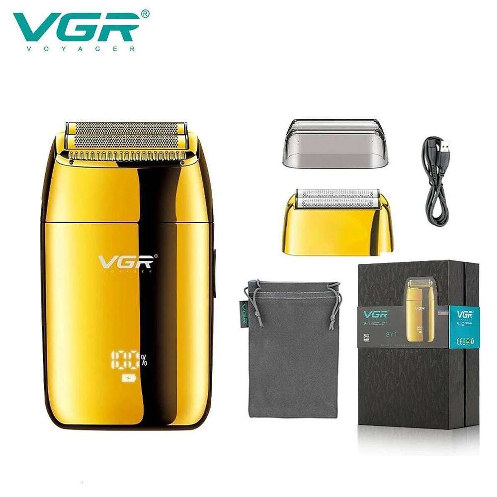 VGR Electric Professional Face Shaver Metal Beard Reciprocating Trimmer Cordless Shaving Hine For Men V-399