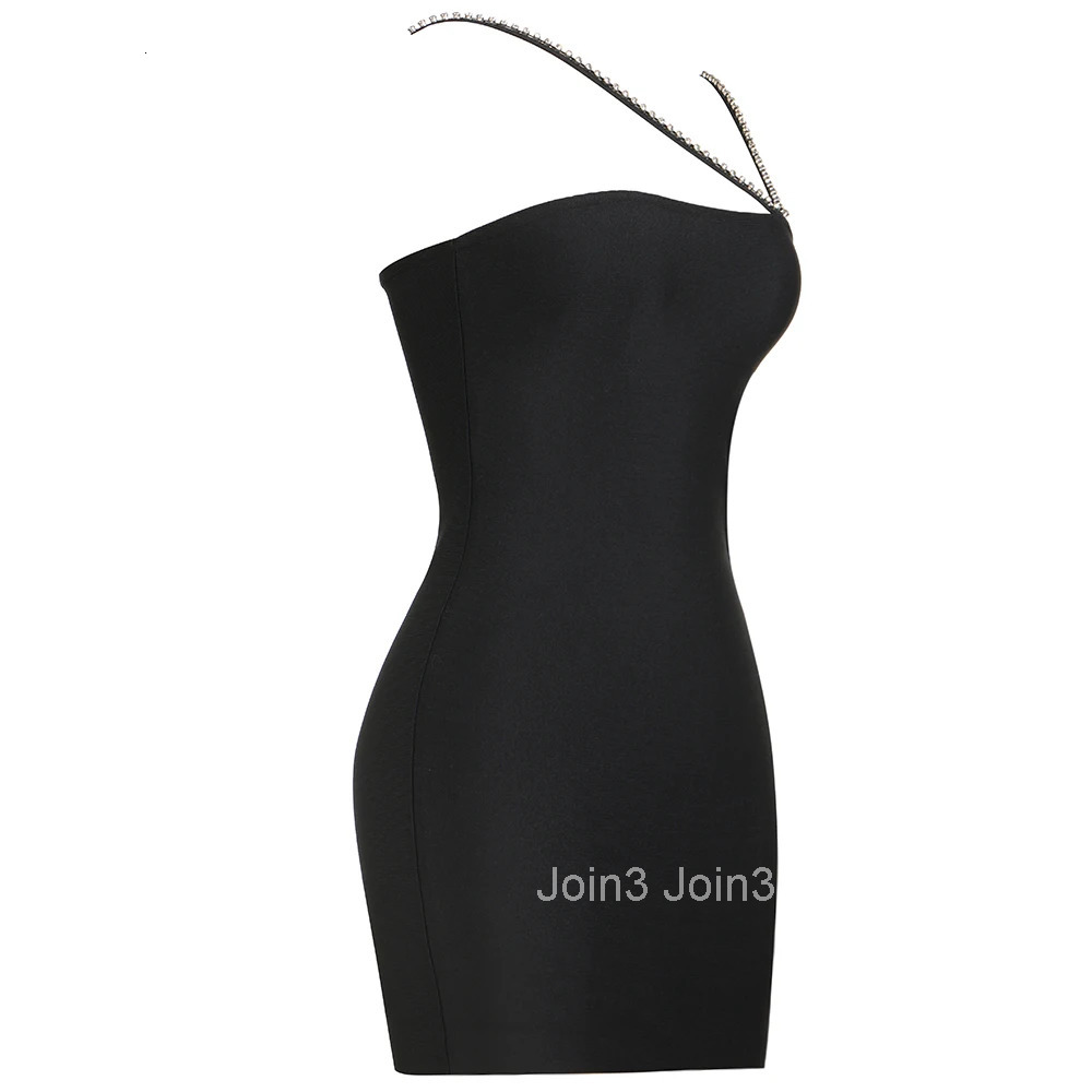 Womens Sexy Backless Bandage Dress Hollow Out Short Bodycon Diamond Embellished Club Evening Party Gown Summer Newest Fashion