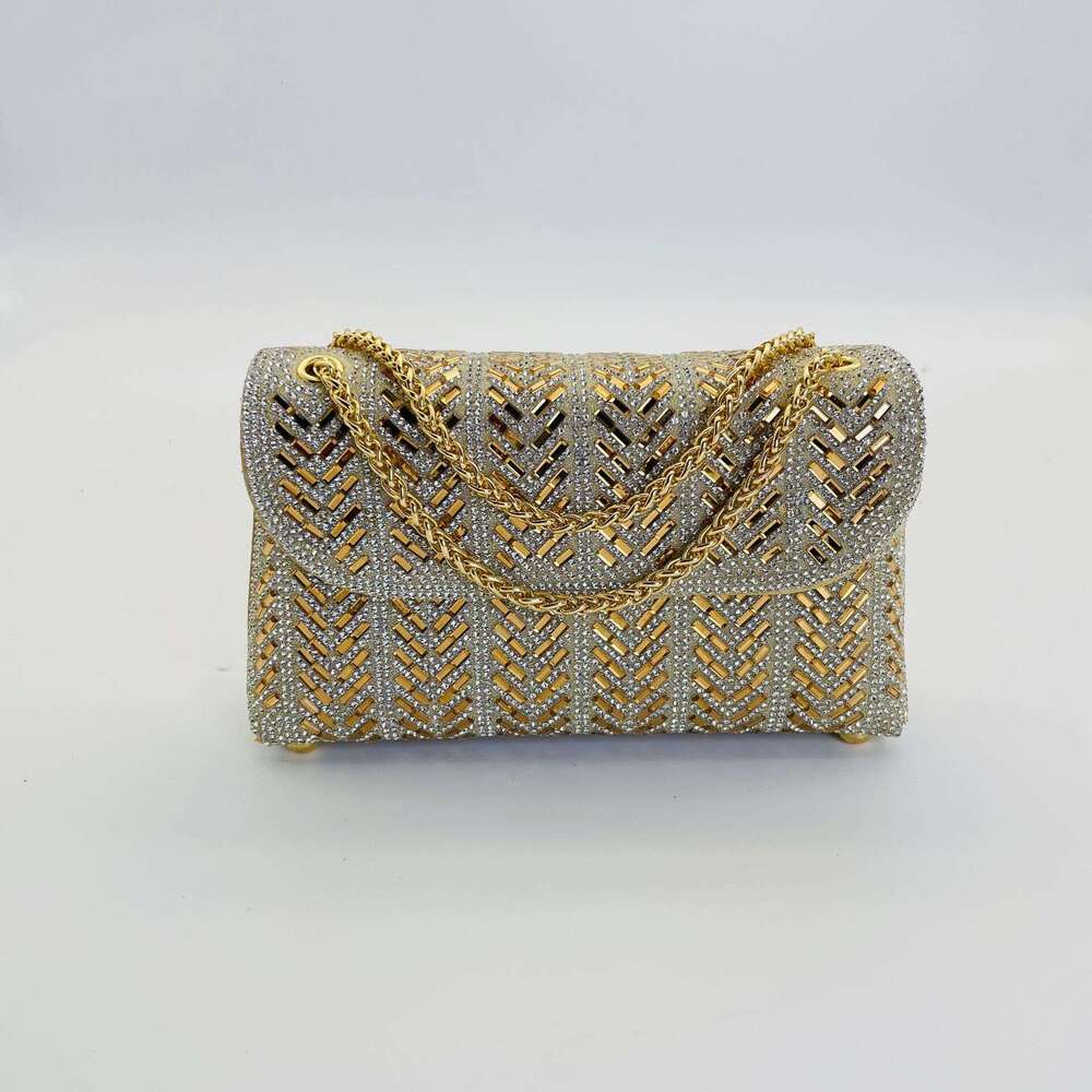 Fashion Rhinestone Embellished Banquet Cheongsam Dress Diamond Ins Wedding Clutch Evening Bag