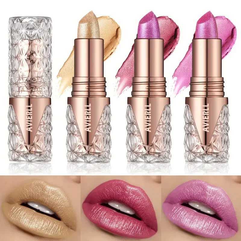 Fine Glitter lipstick quicksand gold lipstick moisturizing silky mermaid girl pink long-lasting waterproof grapefruit orange XJ250623