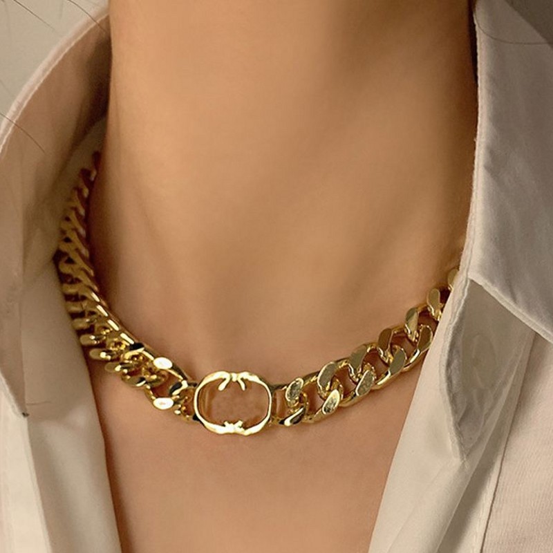 Women Designer Earrings Necklace Bracelet Brass Simple Letter Pendant Luxury Fashion Jewelry Without Box