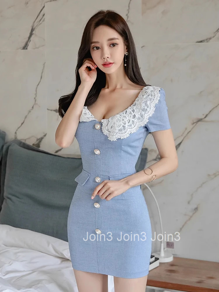 New Summer Fashion Vintage Pencil Short Dress Women Elegant Office Sweet Sexy Turn-down Collar Slim Mini Vestidos Street Clothes
