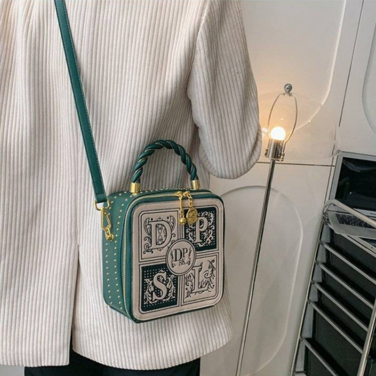 Women's Commuting Small Square Bag Handbag Free Shipping New Light Luxury Internet Celebrity Letter Shoulder Bag Versatile Fashion Designer Cross