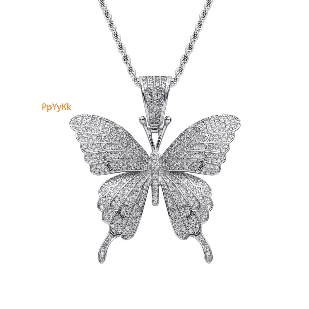 Luxury Hip Hop Jewelry Butterfly Pendant Iced Out Unique Trendsetter Top Grade Moissanite Necklace Pass the diamond tester