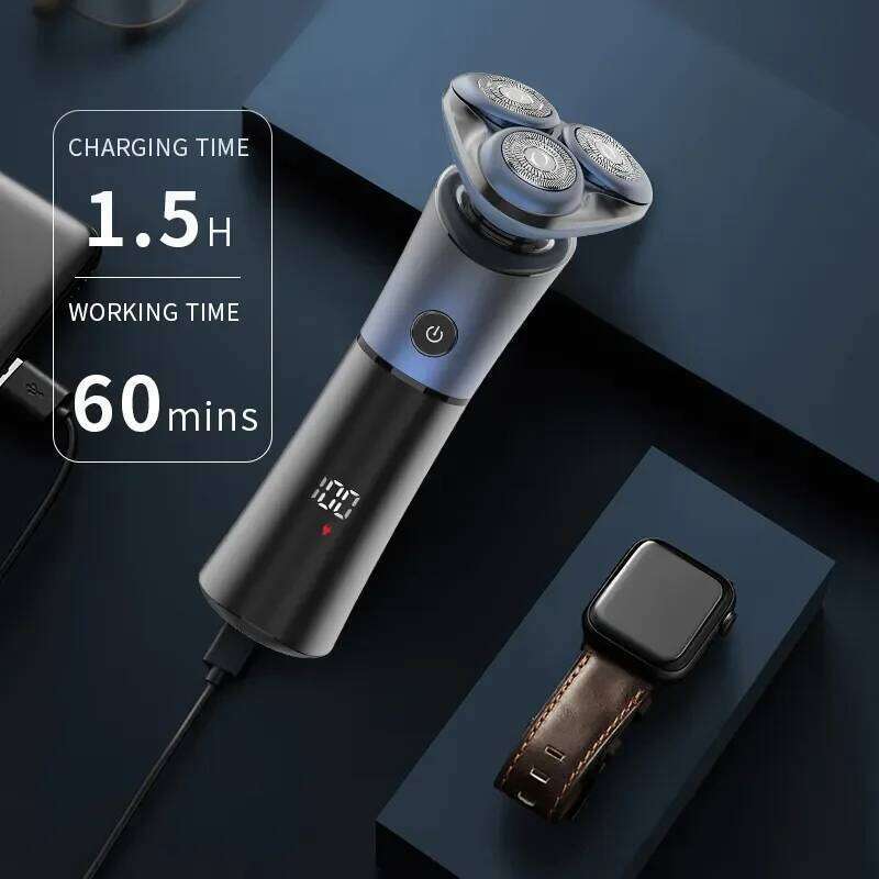 Cordless Wet And Dry Waterproof Ipx6 Men's Beard Electric Face Bald Head Shaver Rechargeable