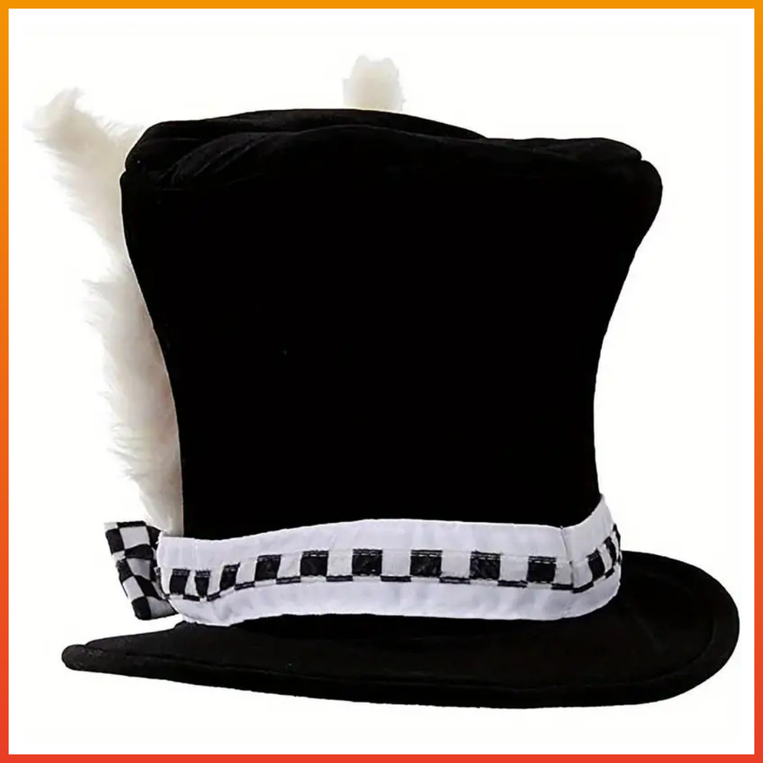 Stage Wear Dance Accessories Halloween costume velvet rabbit ear high hat Easter velvet top hat black costume high hat