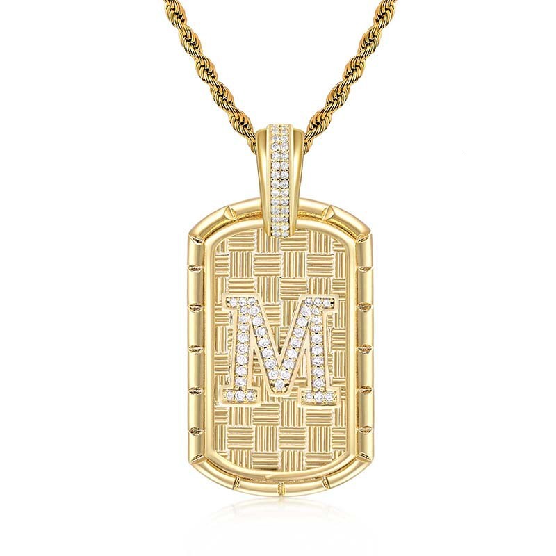 Moissanite Jewelry English Letter Diamond Inlaid Pendant Unique Necklace Hip Hop Niche Light Luxury Elegant
