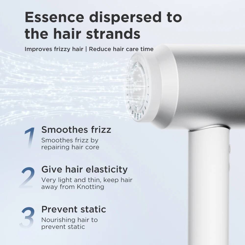 Oley High-speed Hair 900W Lightweight Powerful Brushless Motor Low Noise Quick Negative Ionic Blow Dryer