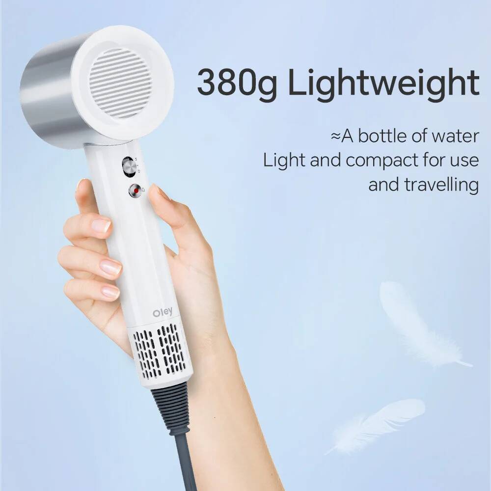 Oley High-speed Hair 900W Lightweight Powerful Brushless Motor Low Noise Quick Negative Ionic Blow Dryer