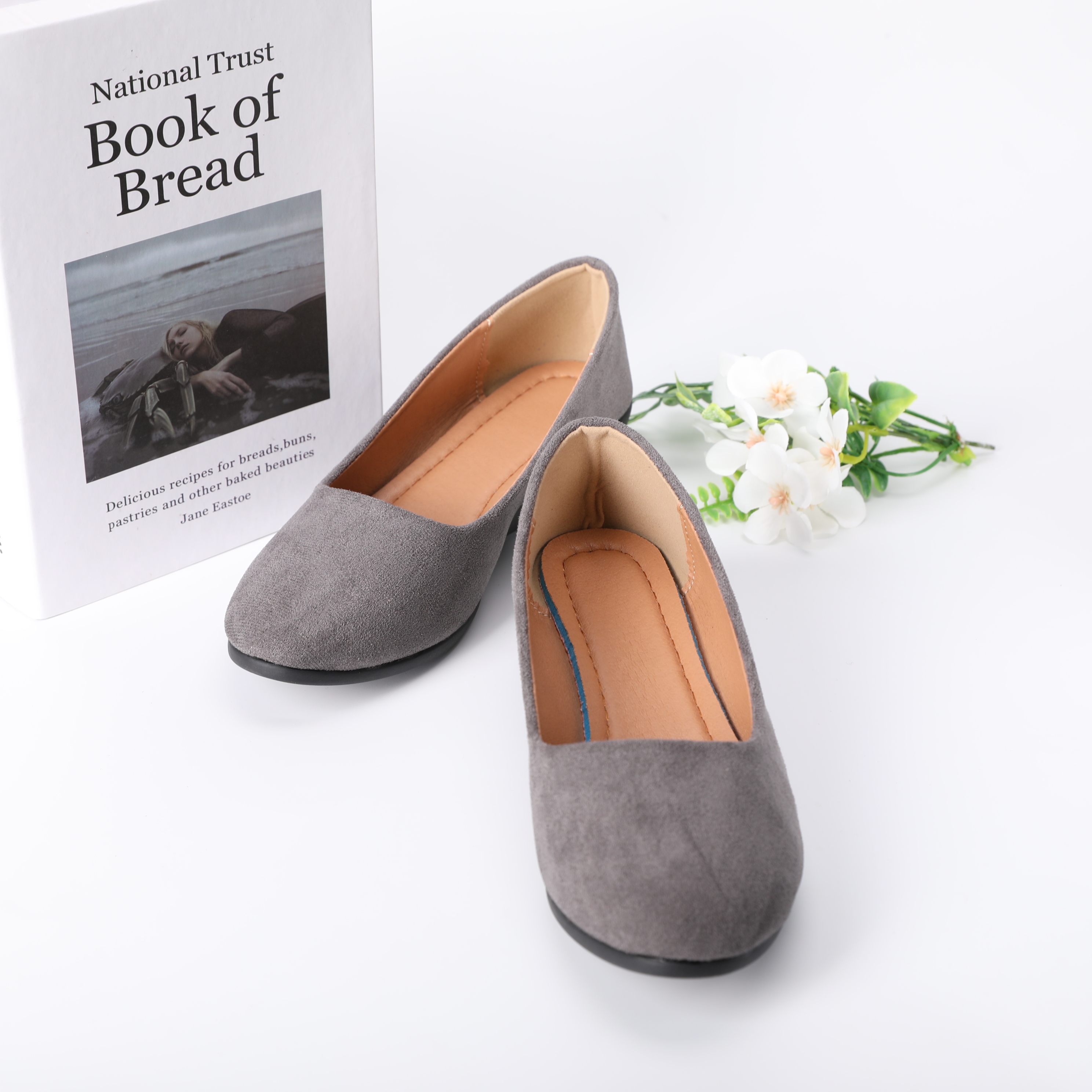 222-Women's Four Seasons Classic Cloth Shoes Pumps Pumps with Round Toe Elegant Slanted Heels Work Shoes