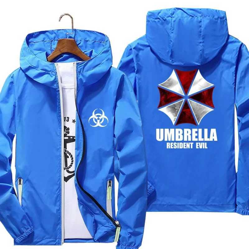 Mens Movie Umbrella Reflective Thin Jacket Sunscreen Skin Hooded Windbreaker Pilot Sports Jacket Beach Bicycle Pilot L W250623