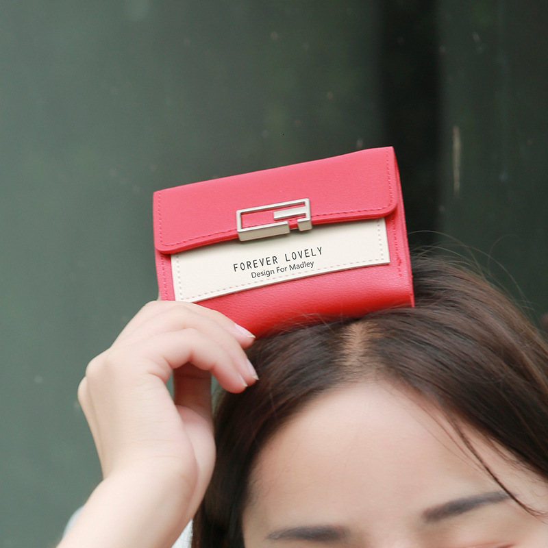 Free Shipping 2025 New Designer Bag Small Wallet For Women Short Korean Style Trendy Personality Student Cute Mini Fashion Purse Coin Purse