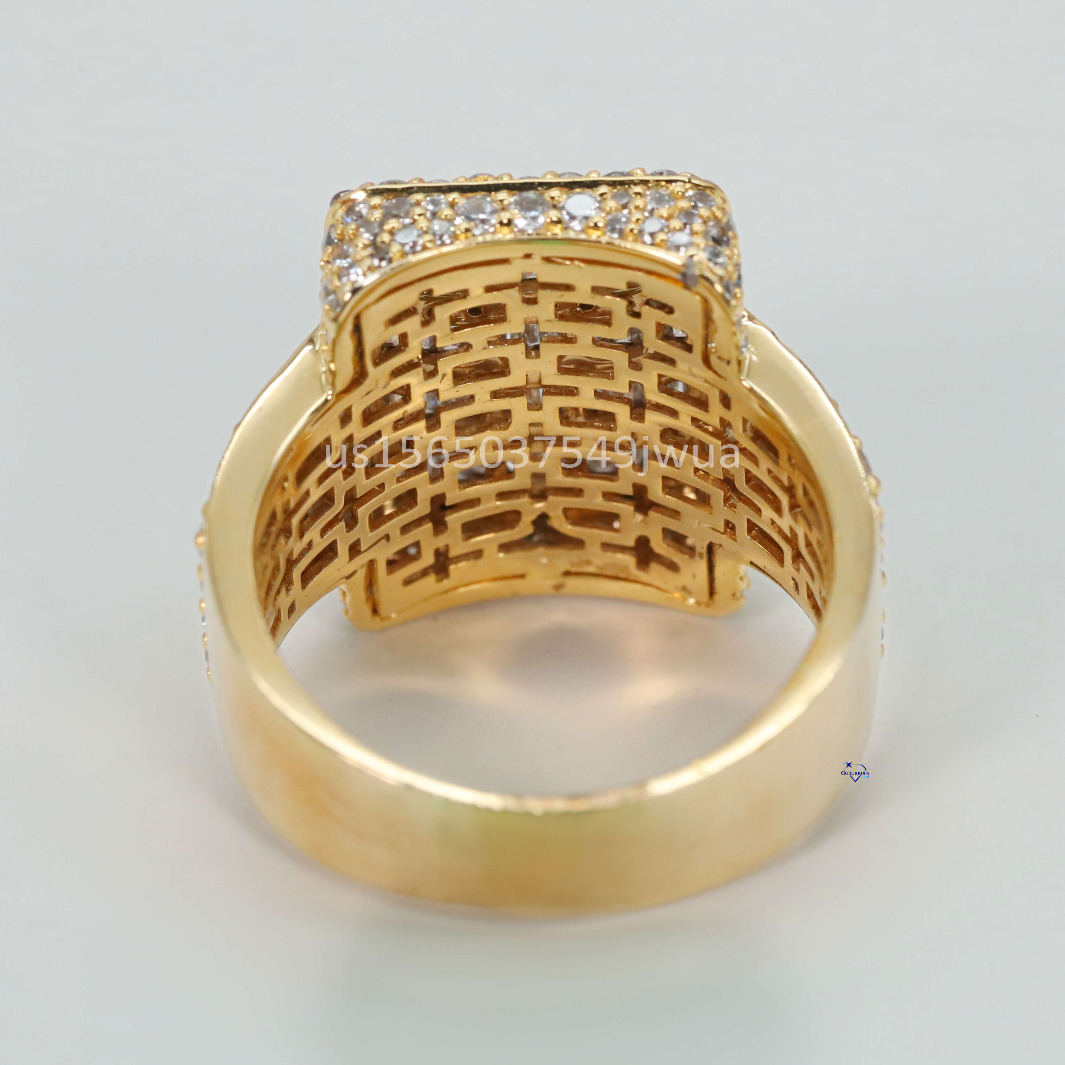 Mens Hip Hop Ring in 925 Sterling Silver With Round and baguette Cut Moissanite Diamonds Customize and Personalized Design