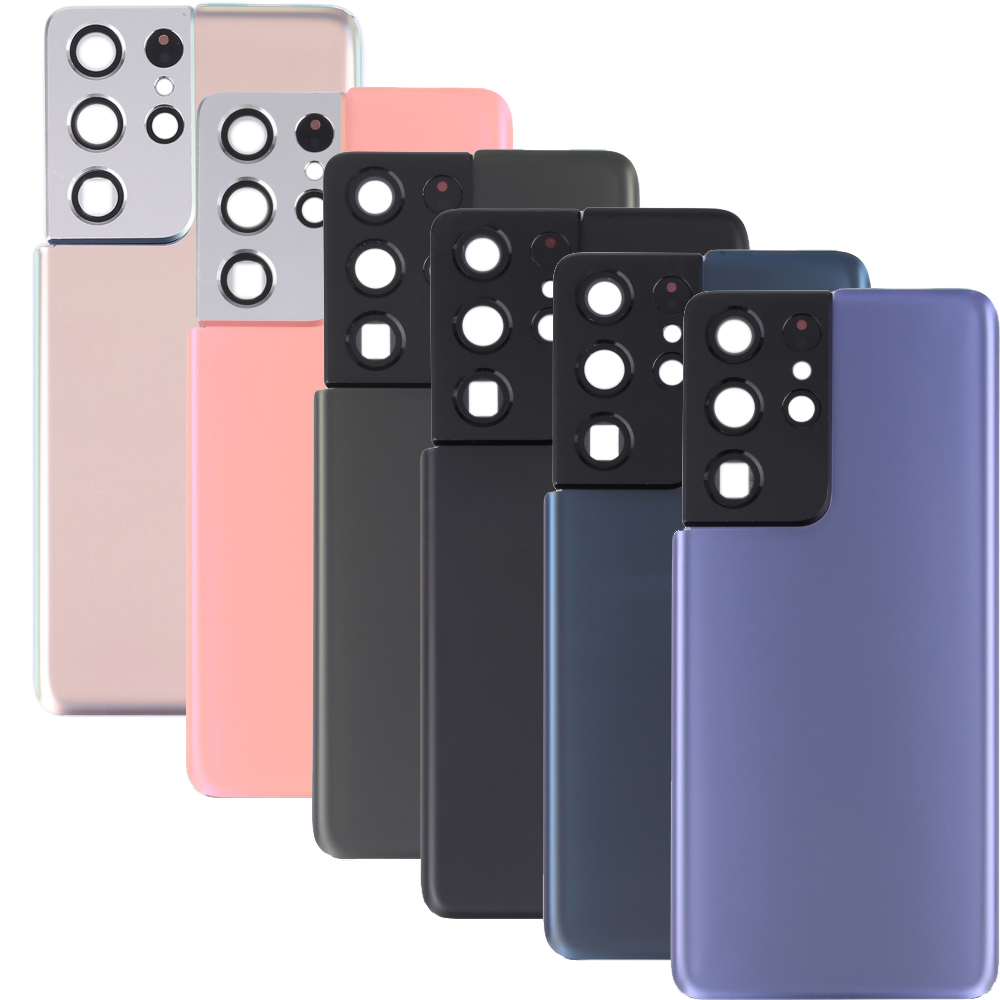 Replacement For Samsung Galaxy S20 S21 S22 S23 S24 S25 Plus Ultra FE 5G Back Glass Battery Cover Rear Door Housing Chassis Body With Camera Lens