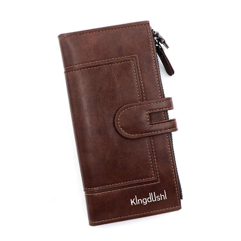 Free Shipping 2025 New Designer Bag New Korean Style Women's Long Wallet Zipper Buckle PU Large Capacity Multi-card Slot Coin Purse Clutch Wholes