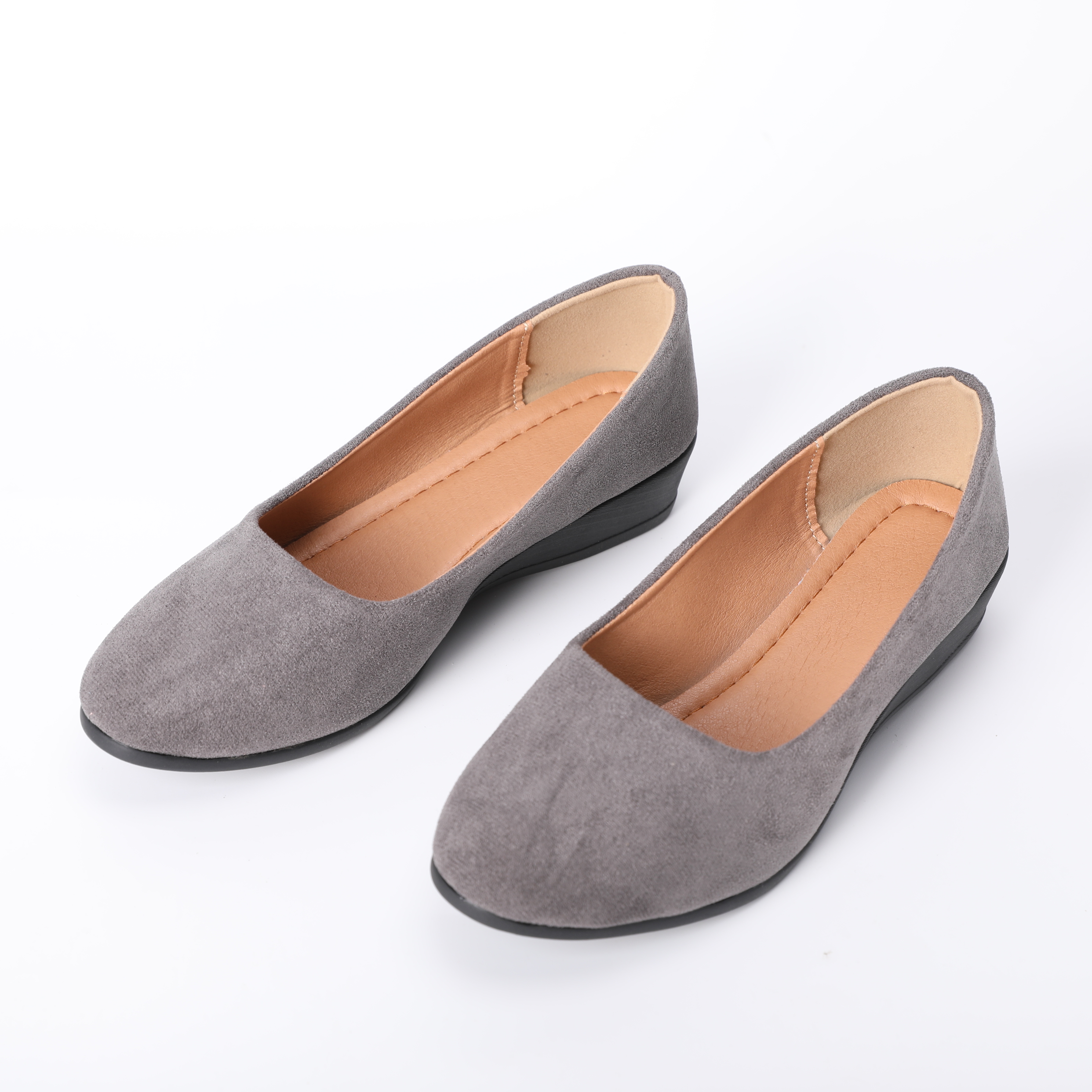 222-Women's Four Seasons Classic Cloth Shoes Pumps with Elegant Biased Heels Suitable for the office