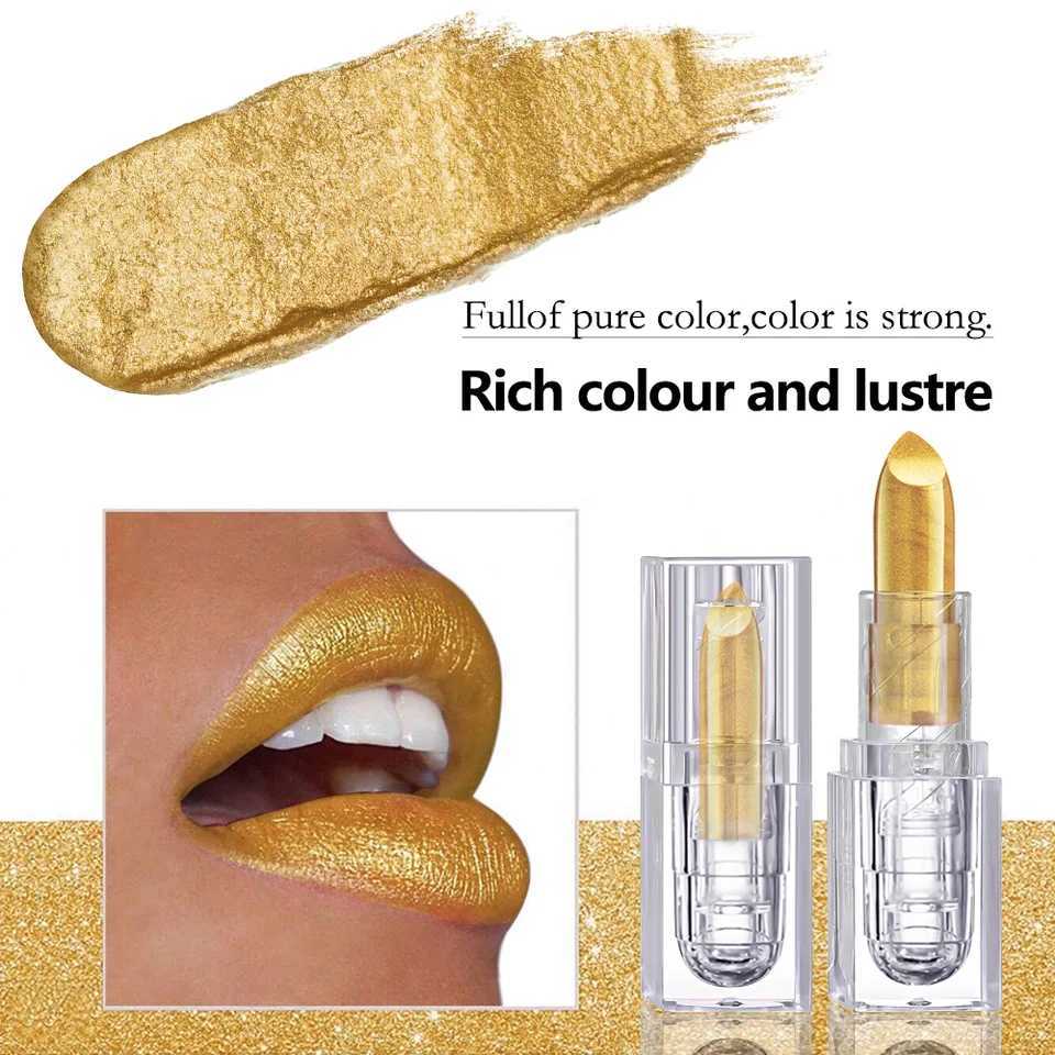 Shiny lipstick long-lasting lipstick moisturizing waterproof sweat proof cool yellow lipstick Halloween XJ250623