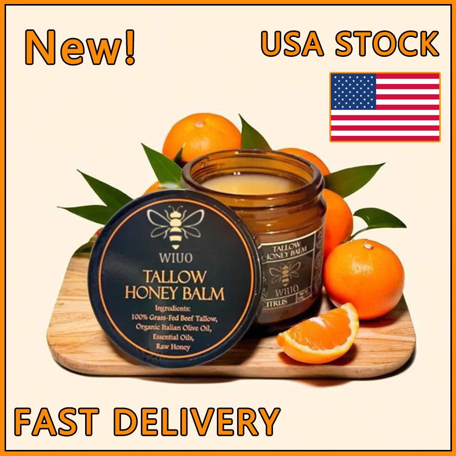 organic grassfed beef tallow balm with raw honey nourishing cream for soft radiant skin handmade allnatural moisturizer 2 oz skincare