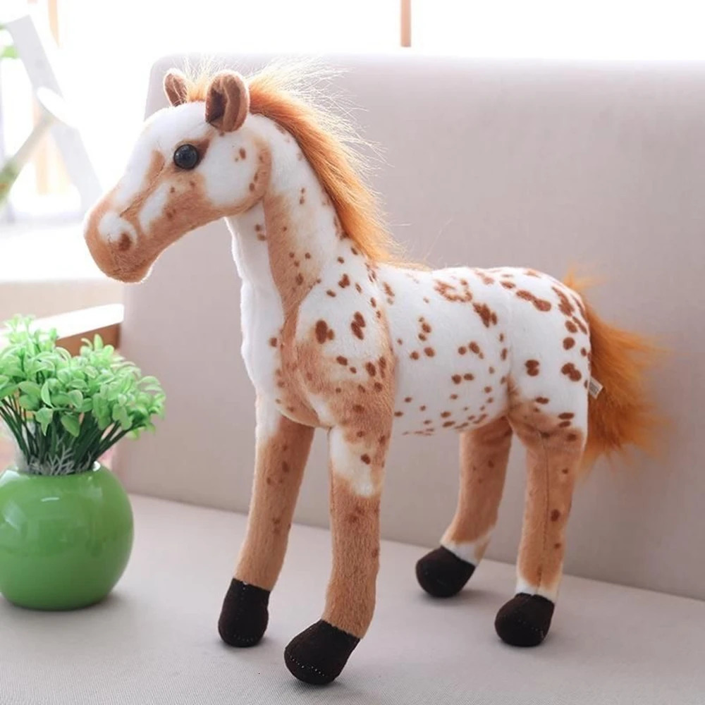 40cm Simulated Horse Doll Plush Toy Mascot Zodiac Animal Decoration Pillow Soft Child Birthday Gift 250618