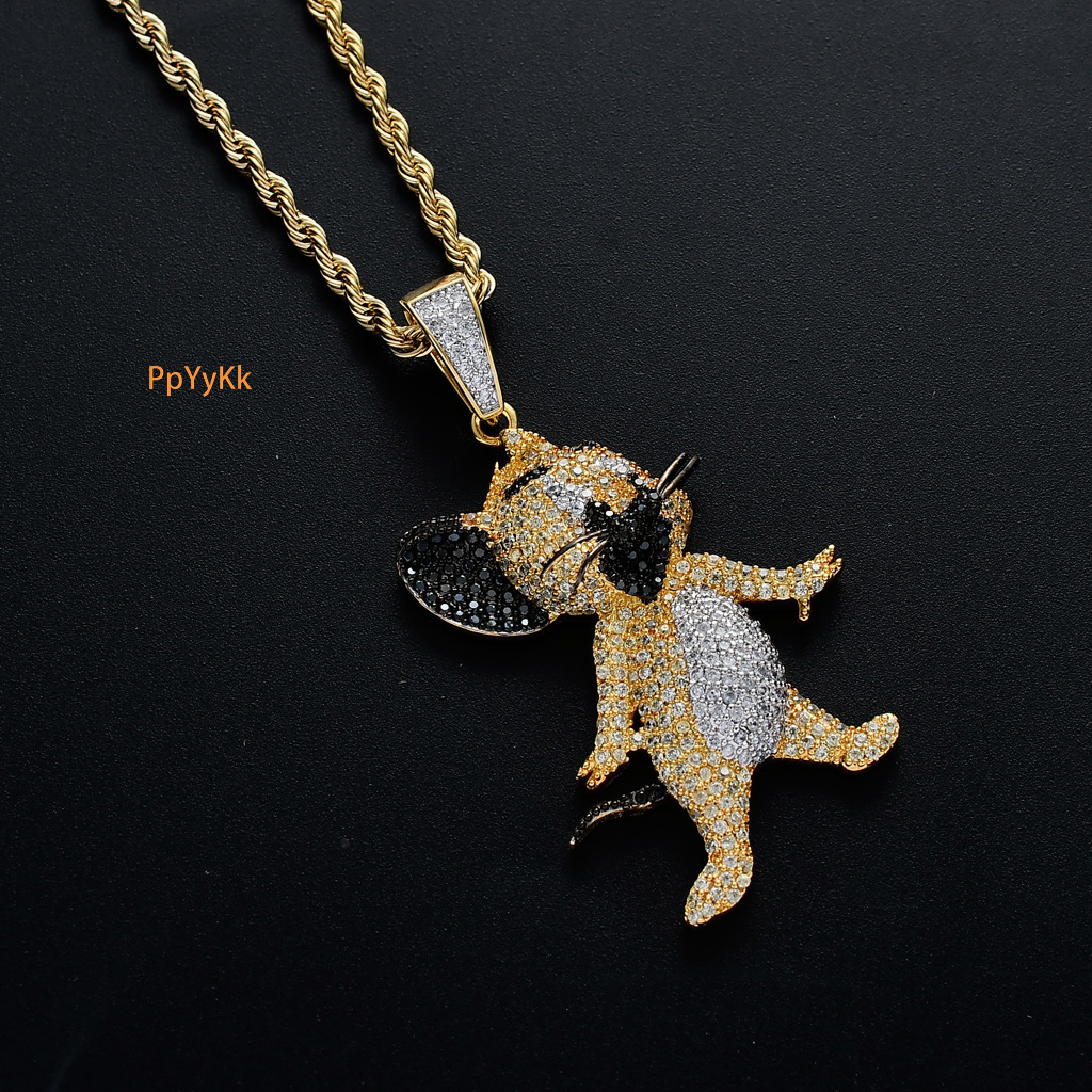 Luxury Moissanite Jerry Pendant Iced Out Bling Trendy Versatile Hip Hop Accessory Pass the diamond tester