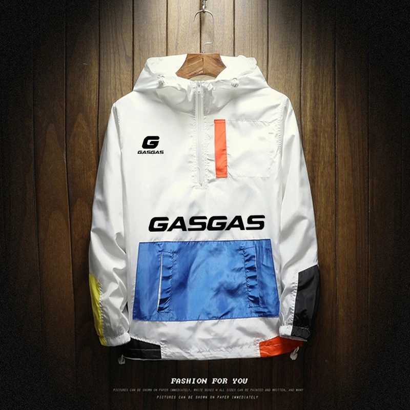 2025 Motorcycle GASGAS Fashion Coat Hoodies Camping Hiking Jacket Mens Casual splice Windbreaker Men Outerwear Clothes W250623